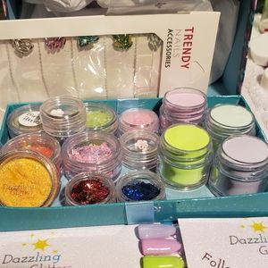 Nail acrylic glitters